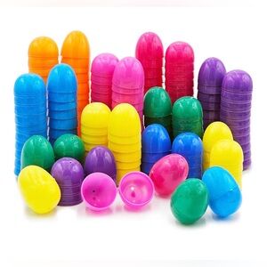 The Dreidel Company Fillable Easter Eggs 2.3" Inch (100 Pack) Hinged Colorful